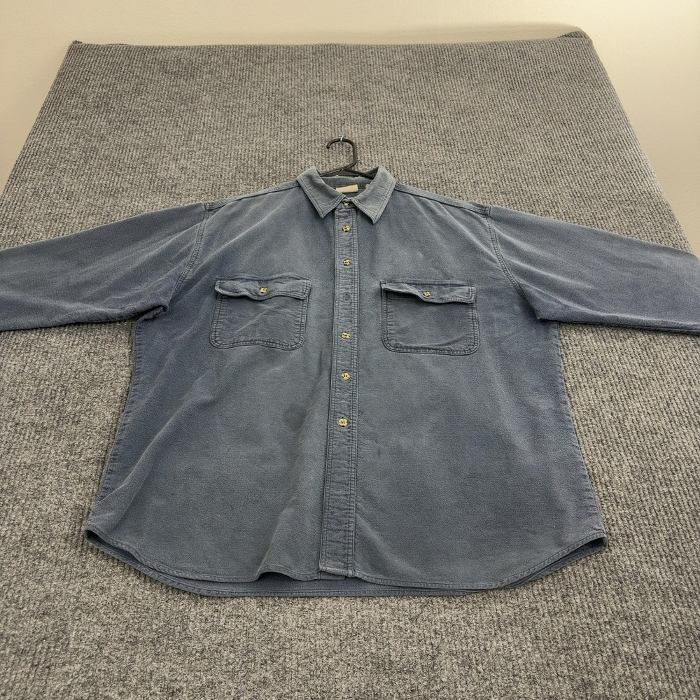 Five Brother Button Up Shirt Mens XL Blue Cotton Flannel Workwear Casual Style